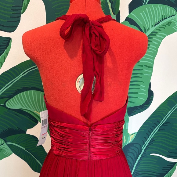 Maggy London Red Silk Halter Dress - Picture 7 of 8